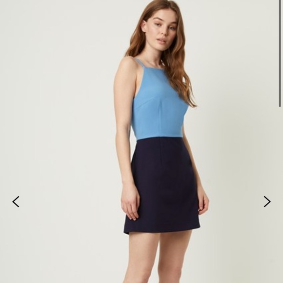 french connection whisper colorblock dress